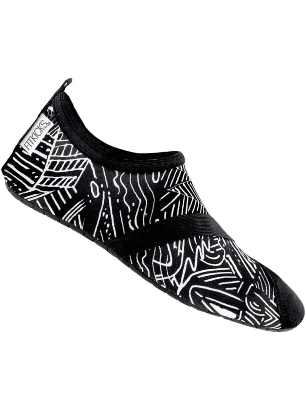 Fitkicks Original Foldable Water Black White Deep Rythem Pattern Shoes XL 10-11